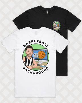 BASKETBALL BACKGROUND TEE